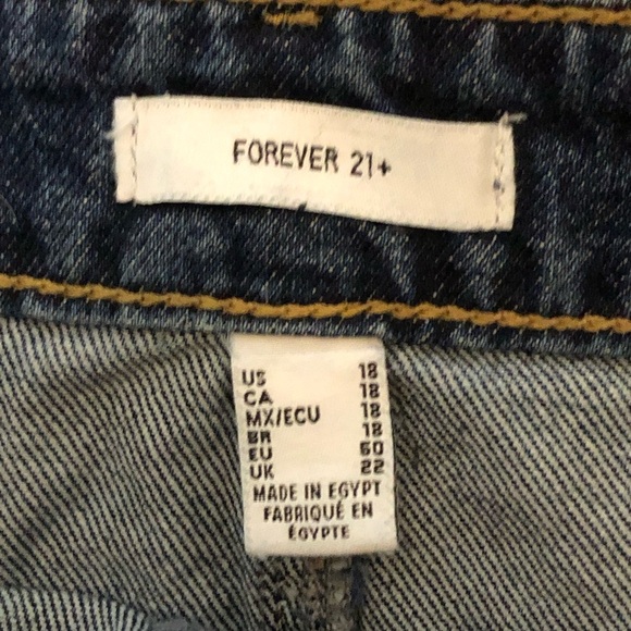 Forever 21 Denim Blue Mini Skirt Size 18 NWT - Picture 9 of 11